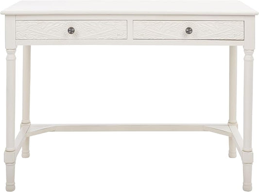 SAFAVIEH Home Collection Ryleigh Distressed White 2-Drawer Desk