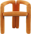 LOYALHEARTDY Orange Vanity Chair Small Accent Chairs Bedroom Chair with Soft Cushion 17.7 Inch Modern Desk Chairs No Wheels Makeup Stool for Dressing Table Salon Dormitory Living Room Orange