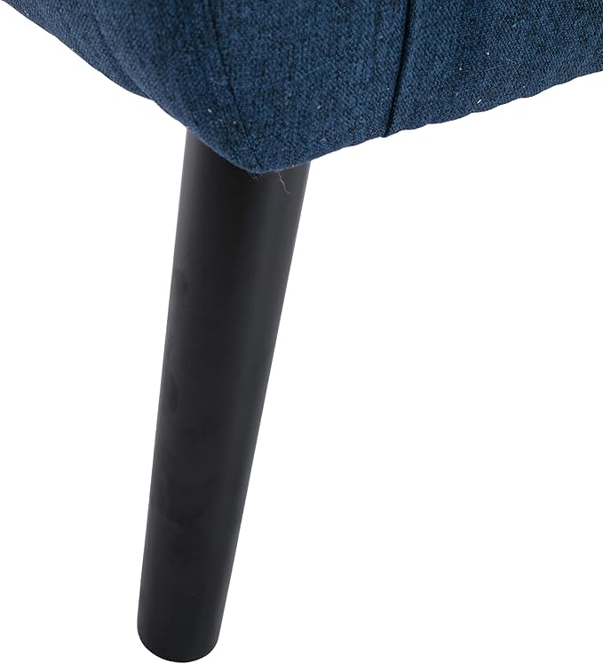 Modern Soft Linen Material Ergonomics Accent Chair Living Room Chair Bedroom Chair Home Chair with Black Legs for Indoor Home