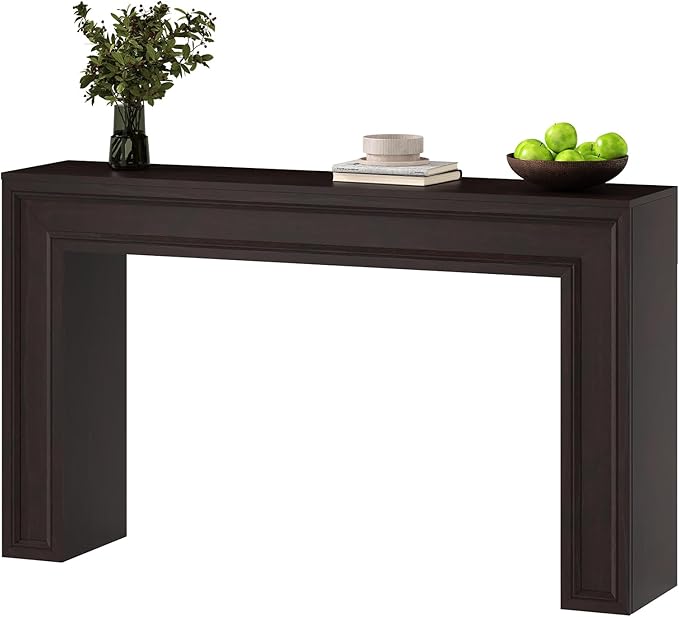 Rresyet 55 Inch Long Console Table Sofa Table Behind Sofa Wooden Entryway Table Farmhouse Entryway Table for Entry Hallway Living Room (Cherry)