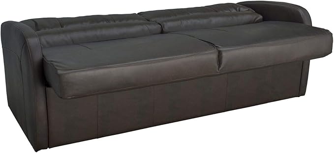 RecPro Charles 65 Jack Knife RV Sleeper Sofa with Arms | RV Furniture | Zero Wall Hugger (Chestnut)