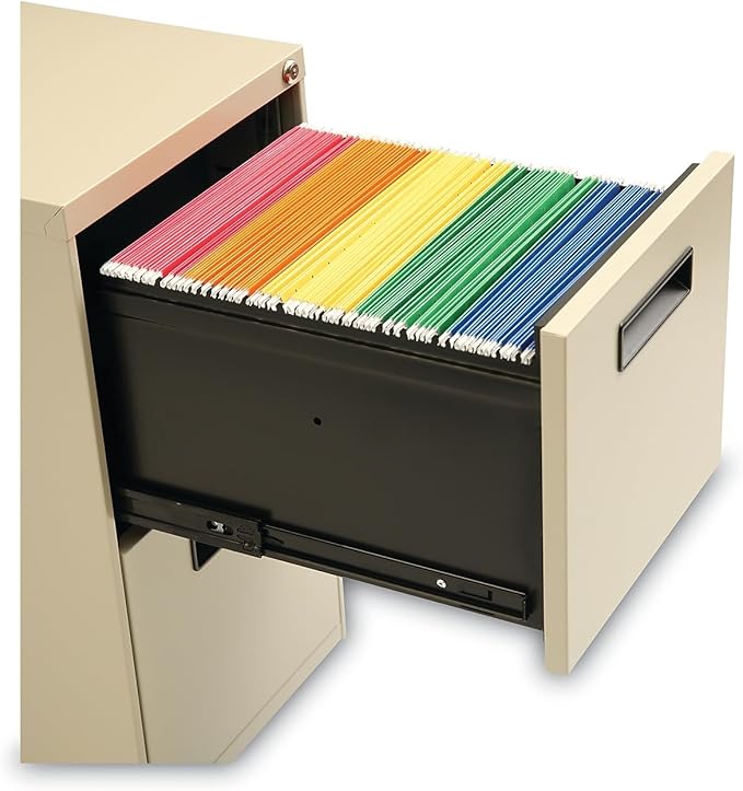 Alera PAFFPY Two-Drawer Metal Pedestal File 14 7/8w x 19-1/8d x 27-3/4h Putty