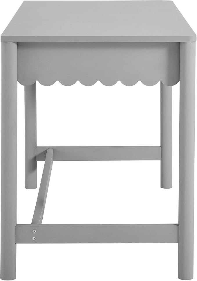 Modway Emmeline Scallop Desk in Light Gray