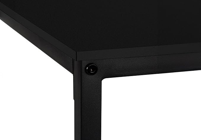 Computer Desk Home Office Corner 58 l L Shape Work Laptop Black Laminate Black Metal Contemporary Modern