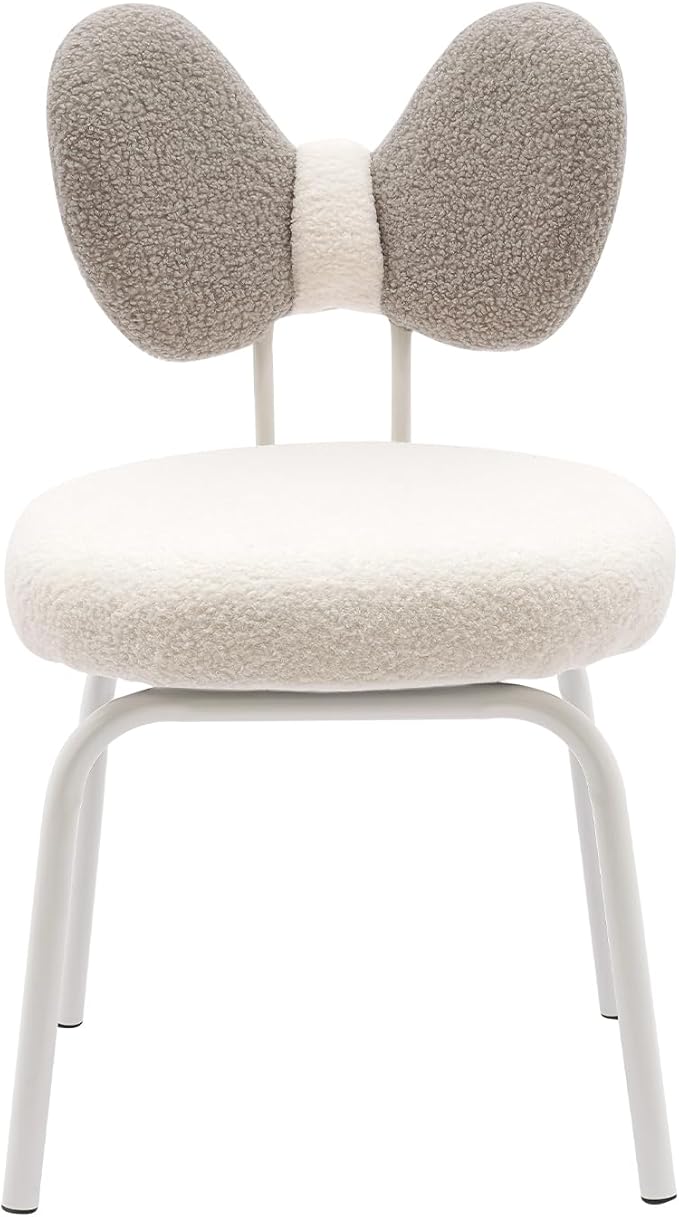 Makeup Vanity Chair Velvet Vanity Stool with Back Armless Vanity Chair for Makeup Room Dressing Chair Side Table Seat Lounge Dresser Chair for Bedroom Home Living Room