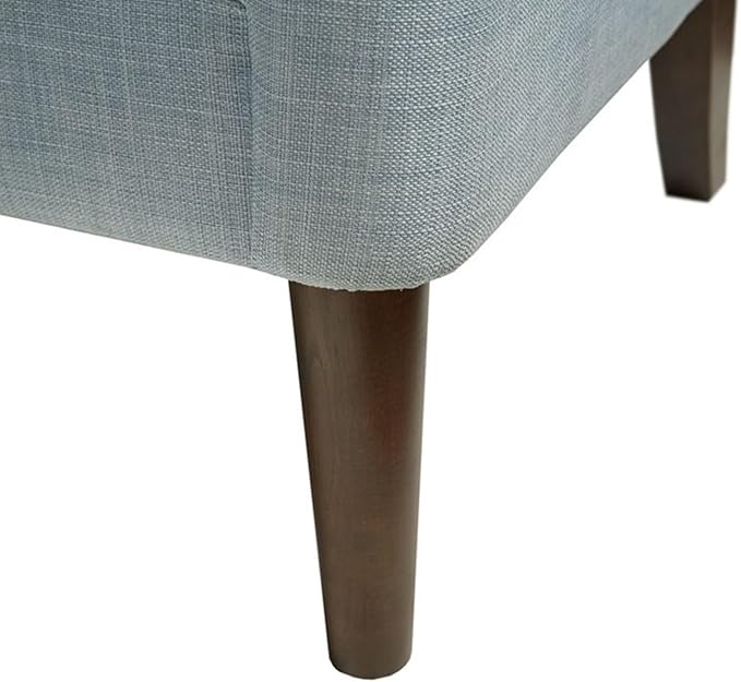 Button Tufted Accent Chair Dusty Blue Button Tufted Back Living Room Decor Cozy Addition