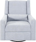 Naomi Home Tanya Luxury Motion Recliner Chair Light Gray – Plush Upholstered Glider Rocker with USB Charging Swivel and Lumbar Support for Nursery Comfort 275 lbs Capacity
