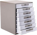 Home Seven Layer Metal Desktop File Cabinet with Lock Data Cabinet Drawer Storage Cabinet (Gold 30x35x41cm)