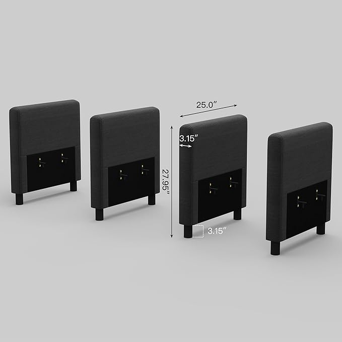 Belffin Modular Sectional Sofa Armrest Backrest Module for Sectional Couch Side Part Armrest/Backrest (Set of 4) Dark Grey