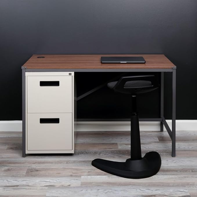 Alera PAFFPY Two-Drawer Metal Pedestal File 14 7/8w x 19-1/8d x 27-3/4h Putty