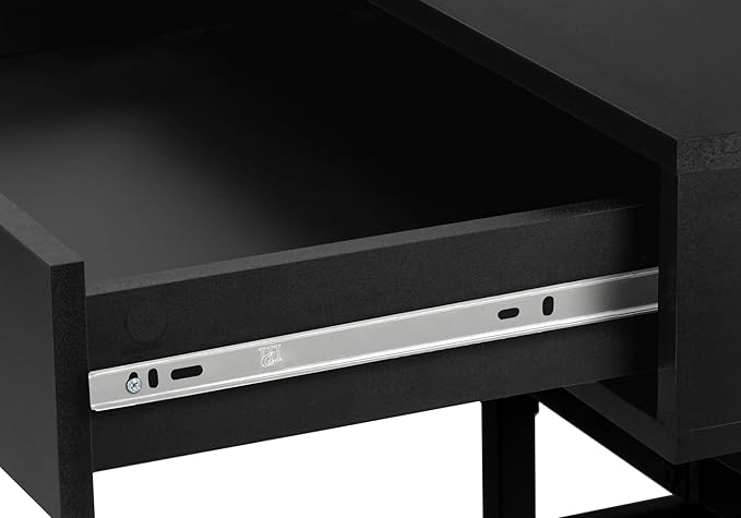 Monarch Specialties I 7556 Computer Desk Home Office Laptop Storage Drawers 48 L Work Metal Laminate Black Contemporary Modern