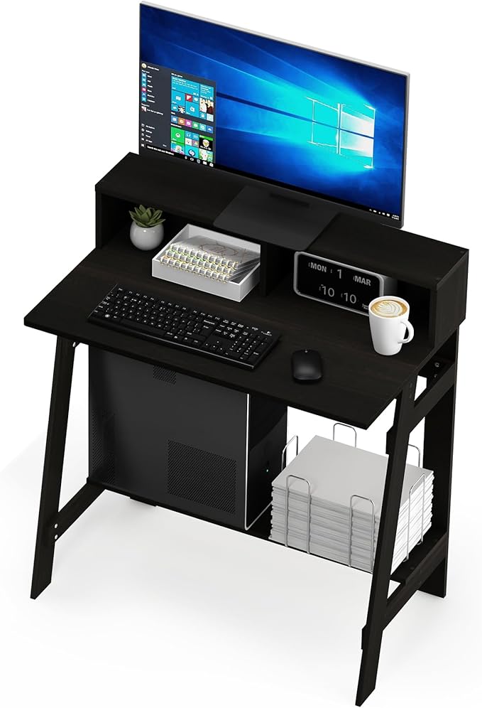 Furinno Simplistic a Frame Computer Desk Espresso