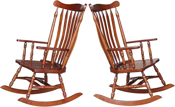 International Concepts Solid Wood Rocking Chair in Soft Cherry