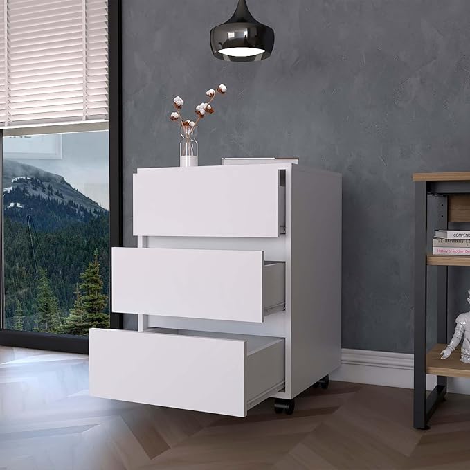 Vienna Three Drawer Mobile Filing Cabinet with Glide