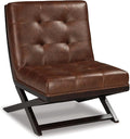 Signature Design by Ashley Sidewinder Mid-Century Modern Faux Leather Accent Chair Brown