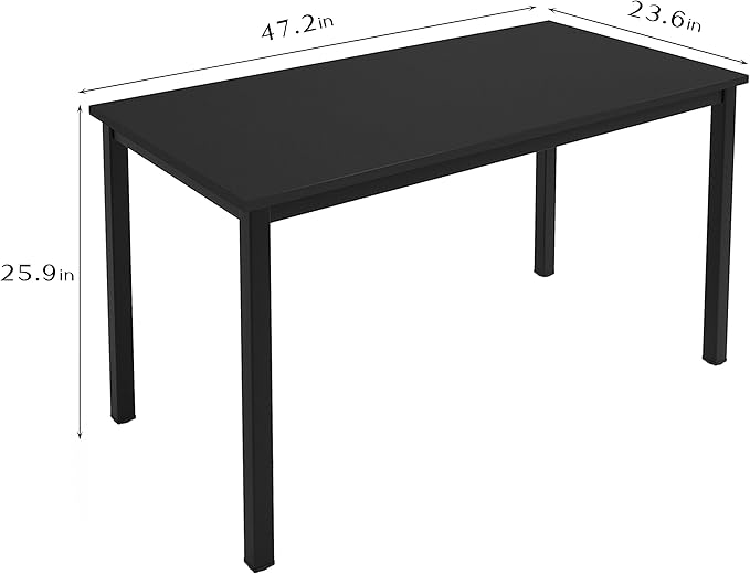 SogesGame Computer Desk47.2 inches Desk&amp Workstations for Home Office Writing Study Corner DeskModern Simple Style Laptop TableEasy to Assemble Black