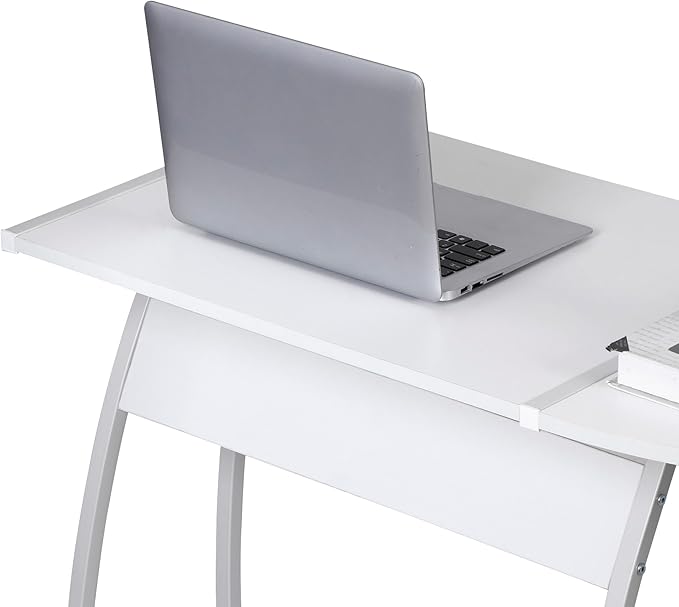 Nouva L Shaped Desk Computer Gaming Desk Modern Home Office Corner Desk w/Large DesktopWhite AE436