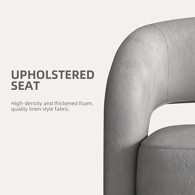 Phoenix Home Modern Swivel Accent Chair Set of 2 Velvet Barrel Chair 360 Degree Swivel Armchair for Living Room Bedroom Office Gray