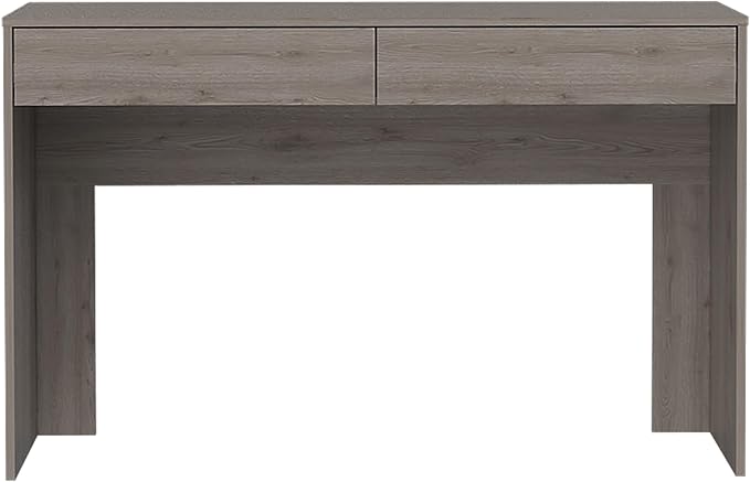 Penau Tampa Computer Desk with 2 Drawers Spacious Work Surface Beige Finish Ideal for Home Office 47.32W x 17.71D Inches