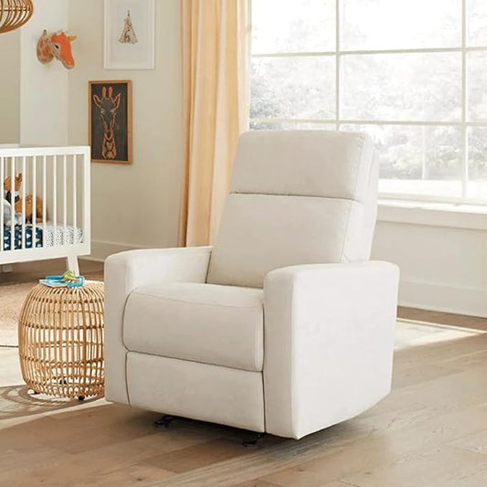 Nurture&amp The Glider Premium Power Recliner Nursery Glider Chair with Adjustable Head Support | Designed with a Thoughtful Combination of Function and Comfort | Built-in USB Charger (Ivory)