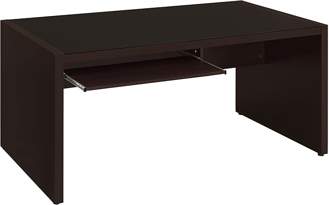 Coaster Home Furnishings - Delwin - Engineered Wood - 47-Inch Lift-Top Computer Desk with Drawers &amp File Cabinet Drawer Without Keyboard Tray Farmhouse Style - Home Office - Rustic Nutmeg - 8009
