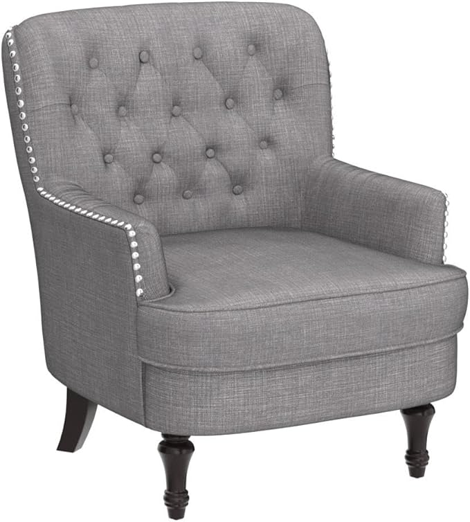 Rosevera Maci Accent ChairsMid Century Modern Armchair for Living Room Comfy Seat for Bedroom ApartmentEasy AssemblyVelvet Beige