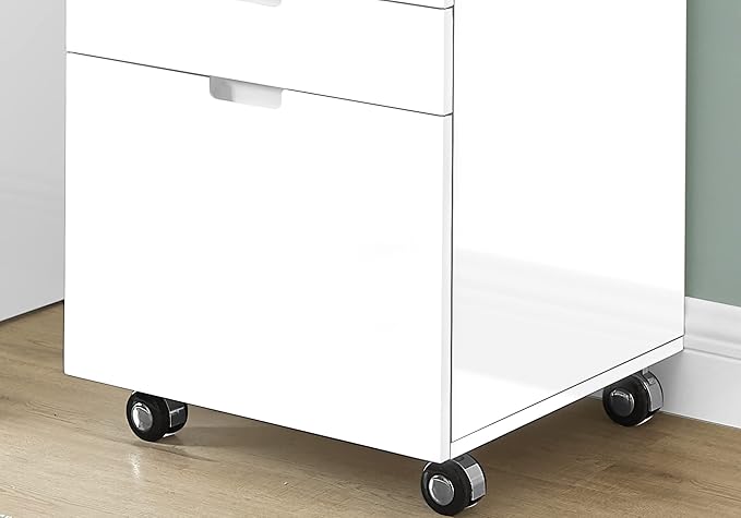 Rolling File Cabinet with Lock 3 Drawer Small Storage OrganizerUnder Desk Locking Drawers Mobile Filing Cabinets for Home OfficeWhite