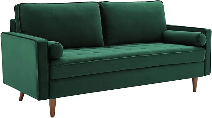Modway EEI-3764-GRN Valour Performance Velvet Sofa Green