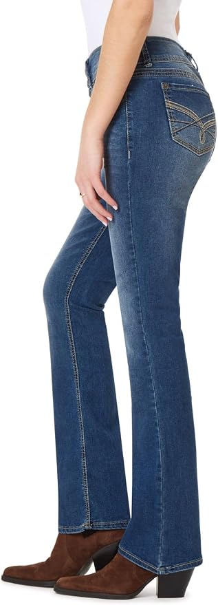 WallFlower Luscious Curvy Bootcut Jeans for Women Mid-Rise Insta Stretch Denim Size-Inclusive Juniors Jeans