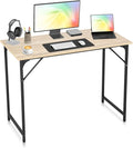 Computer Desk 39 Inch Office Desk with Metal Frame Home Office Desk Modern Simple Style for Small Space Home Office Living Room Bedroom Nature