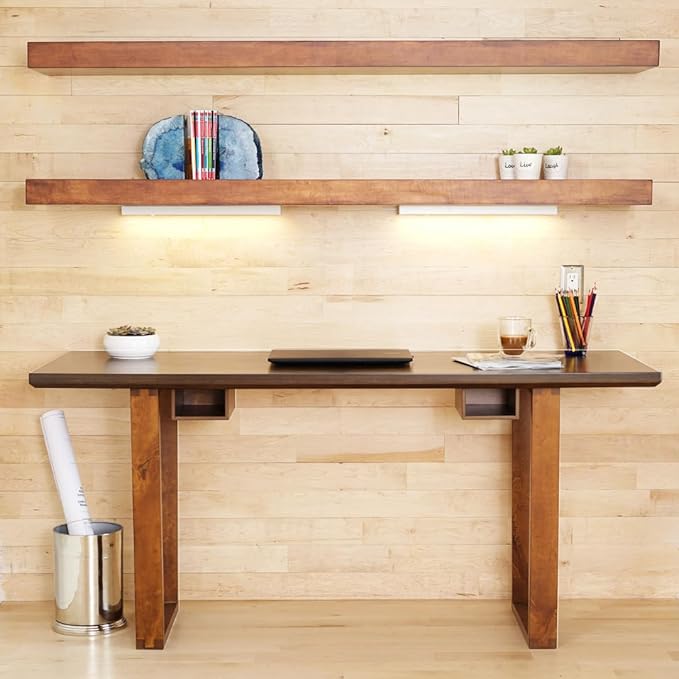 Aiden Oak Finish Wood Writing Computer Desk Modern Style Simple Sleek Table for Home Office