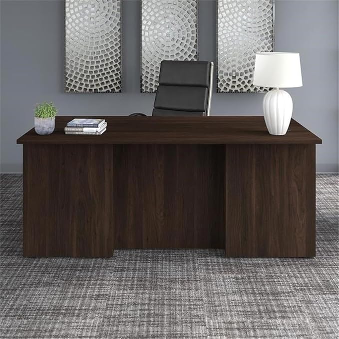 Bush Business Furniture Office 500 Executive Desk 72W x 36D Black Walnut
