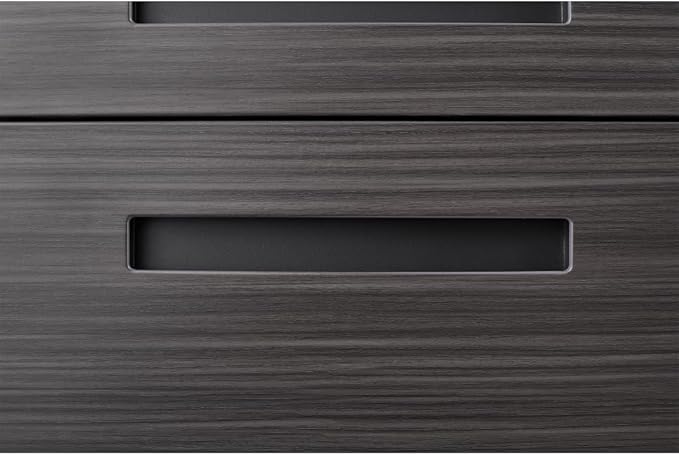3-Drawer Mobile Filing Cabinet with Lock Legal/Letter Sized Office Storage Suitable for Offices and Study Rooms (Black Wood)