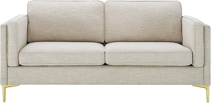 Modway Kaiya Upholstered Fabric Sofa 33.5 x 71 x 32 Beige