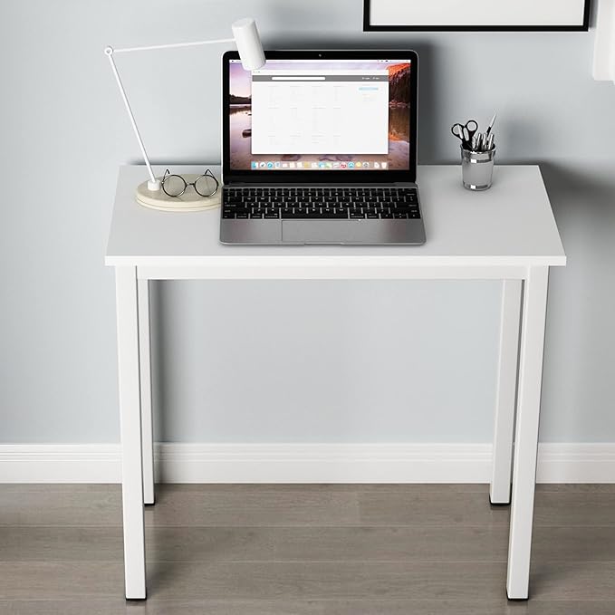 soges 31.5 inches Small Desk Writing Study Worksation for Home Office Computer Desk White YL-AC3-80WW