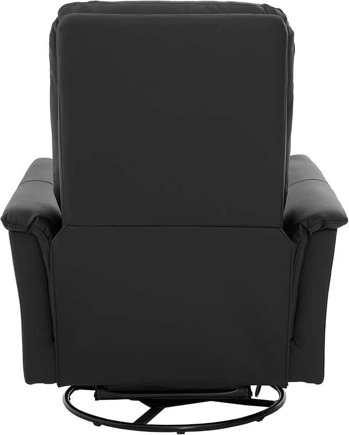 Manual Recliner Chair with Two Adjustable Positions Rocking and Swivel Recliner Rocking Recliner Massage Recliner with 8-Point Massage Function and Adjustable Backrest for Living Room (Black15)