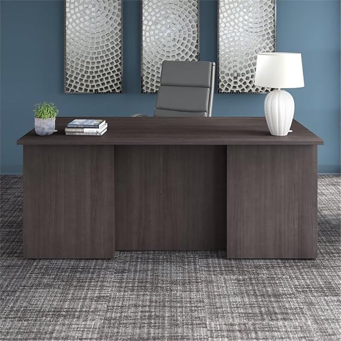 Bush Business Furniture Office 500 72W x 36D Executive Desk in Storm Gray