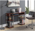 Maykoosh Home Office Desk with Shelves - Corner Desk Computer Table - 47 x 15.75 x 30 Cherry Finish