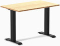 Desky Zero Mini Bamboo Desk 40 x 24 inches Fixed Height Writing Desk with Natural Bamboo Top and Matte Black Steel Frame Compact Office Desk for Home Study or Workstation