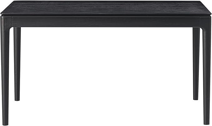 NTC Mingle 55 Inch Modern Design Rectangular Dinner Table for Dining Room Living Room Furniture Effortless Assembly Burnt Black