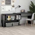 Rotatable L Shaped Desk Computer Corner Desk Home Office Writing Desk Space-Saving Workstation Table Modern Simple Wooden Desk Gray 78.7x19.7x29.9