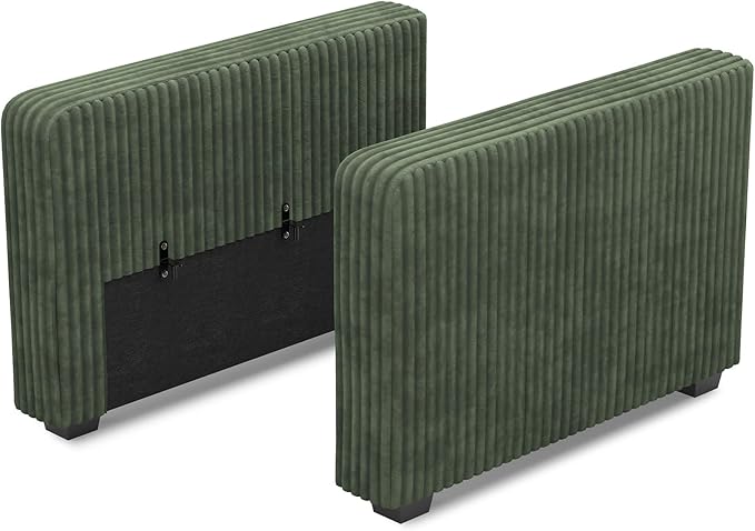 Belffin Armrest for Modular Sectional Sofa Modular Couch Armrest Part for Corduroy Sectional Couch Green