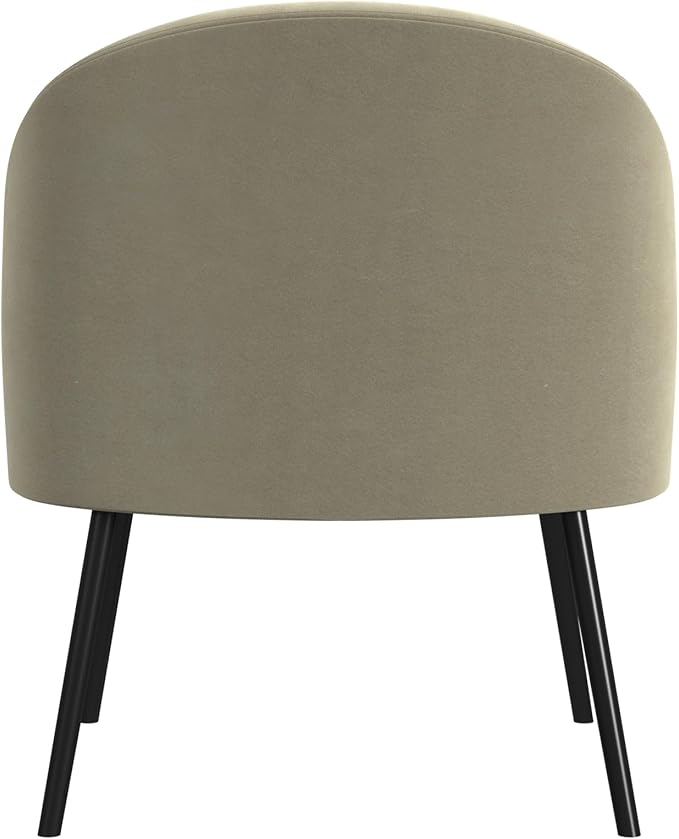 Homepop Home Decor | Upholstered Modern Accent Chair | Accent Chairs for Living Room &amp Bedroom | Decorative Home Furniture Taupe Velvet