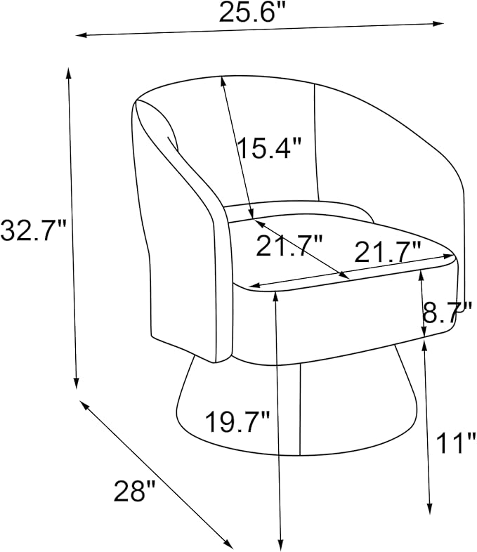 Swivel Accent Chair Armchair Round Barrel Chair in Fabric for Living Room Bedroom Green