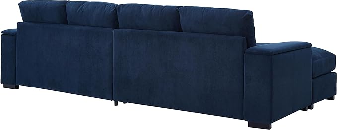 122 Oversized Modular Sectional Sofa Cloud Couch with 2 Ottomans Comfy Corduroy Upholstered Deep Seat Large U Shaped Lounge Sofa&ampCouches with Hidden Arm Storage Box