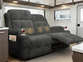 Reclining Loveseat 55.1 RV PU Leather Wall Hugger Recliner Love Seats Sofa with Charging Station Removable Armrest Cup Holder Double Recliners Couch Manual Love Seat for Living Room | Massage Re