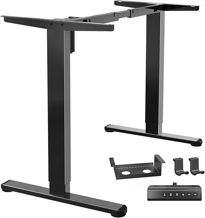 Marsail Standing Desk FrameElectric Standing Desk Legs with Powerful MotorHeight-Adjustable Desk Leg with 176 lbs Max Load for Various DesktopsStand up Desk Legs with 4 Memory PresetsFrame Only