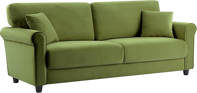 Modern Loveseat Sofa for Living RoomLove Seat with 2 SeaterVelvet Loveseat SofaSmall Couch for Living RoomBedroomOffice and Small Space(Green)