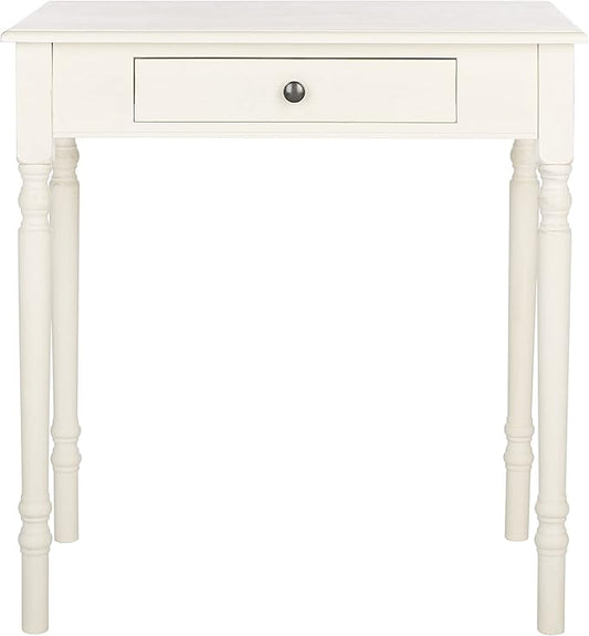 SAFAVIEH Home Collection Arina Distressed White 1-Drawer Computer Table Office Desk
