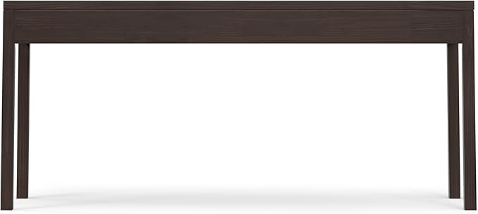 SIMPLIHOME Hollander Desk - 72 Inch Wide Solid Wood Writing Desk in Warm Walnut Brown Contemporary Modern Home Office Computer Table for Study with 2 Drawers and Flip-Down Keyboard Tray